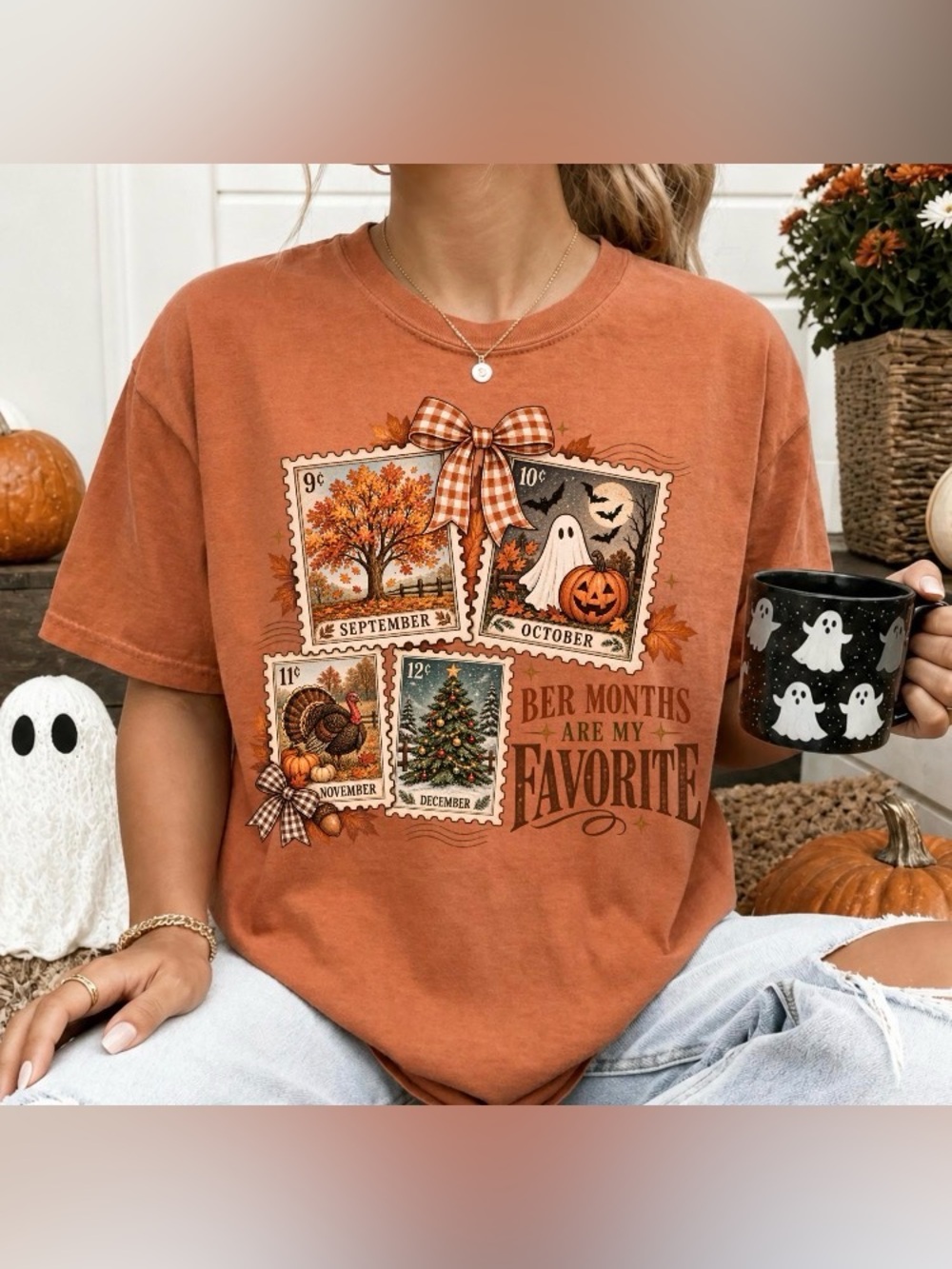 Ber Months Tee, Halloween Thanksgiving Christmas Sublimation, Trendy Fall Shirt